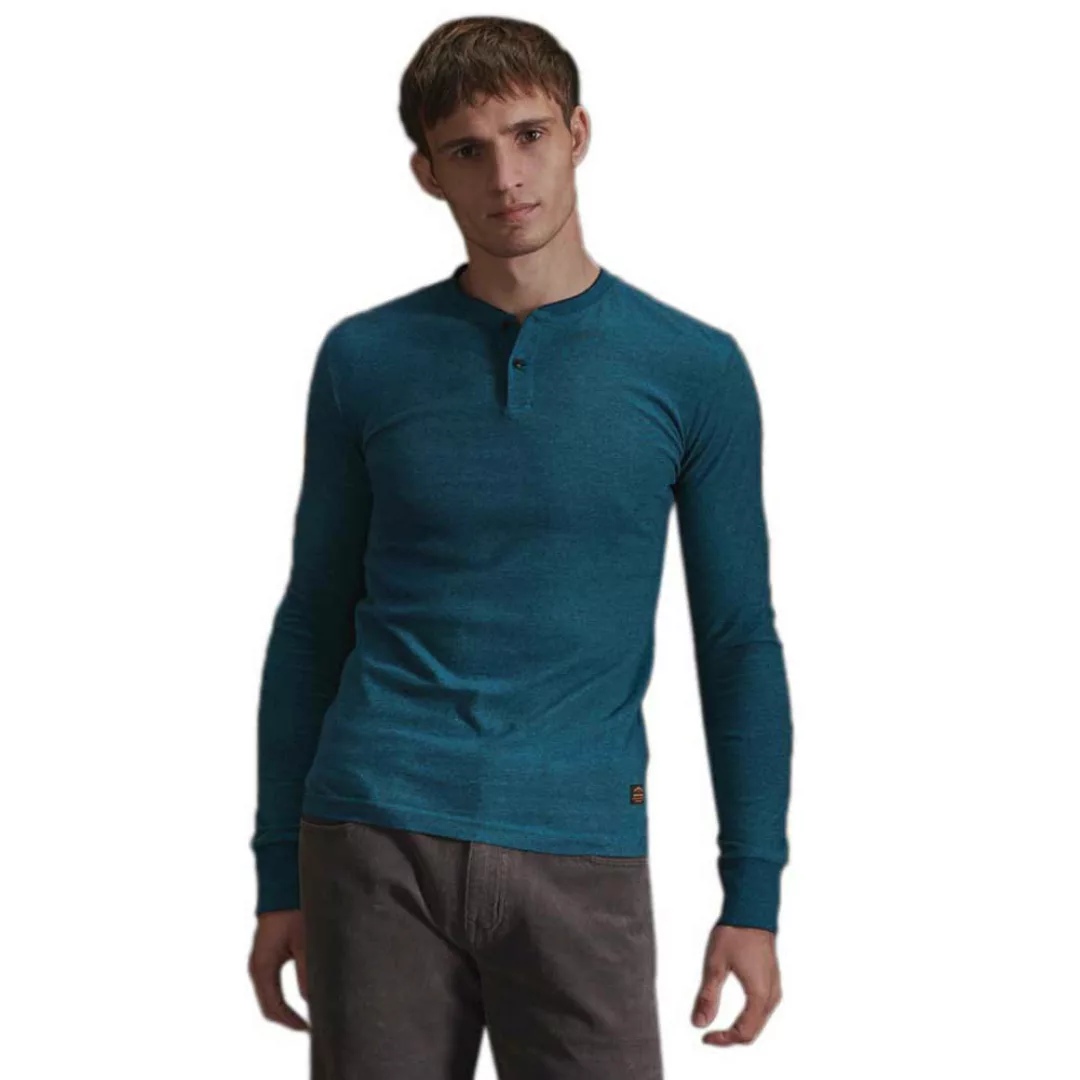 Superdry Henley Langarm-t-shirt S Ketion Blue Marl günstig online kaufen