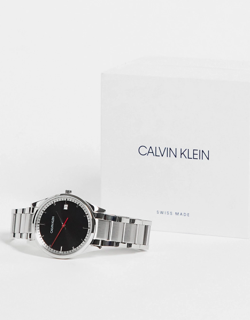 Calvin Klein – Armbanduhr mit Zifferblatt in Schwarz günstig online kaufen