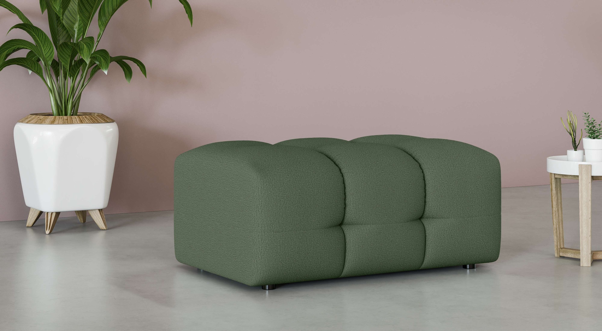 INOSIGN Polsterhocker "Manilla, trendige Steppung, passend zur Serie, B/T/H günstig online kaufen