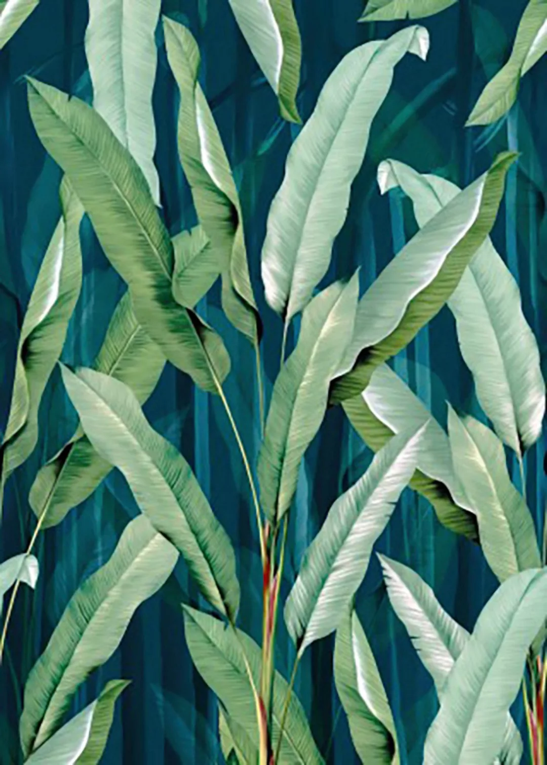 Art for the Home Fototapete Leaves green 280 x 200 cm günstig online kaufen