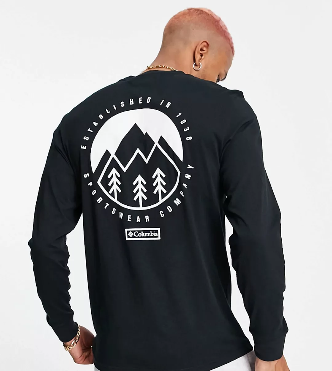 Columbia – Cades Cove – Langärmliges Shirt in Schwarz, exklusiv bei ASOS günstig online kaufen