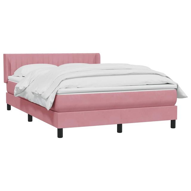 vidaXL Bett Boxspringbett mit Matratze Rosa 160x220 cm Samt günstig online kaufen