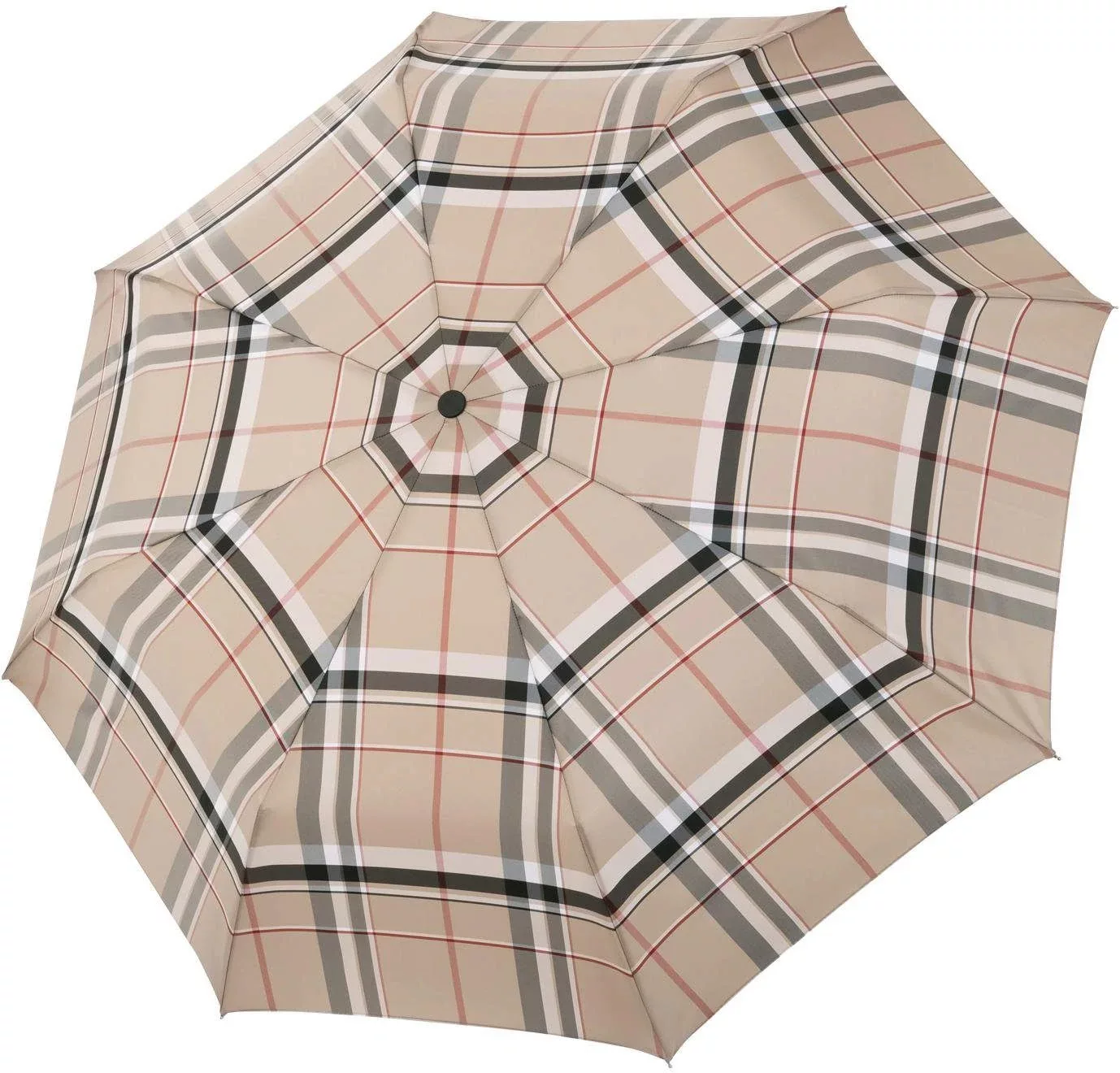 doppler MANUFAKTUR Taschenregenschirm "Serge, karo beige", handgemachter Ma günstig online kaufen