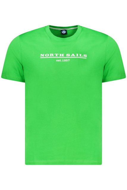 North Sails T-Shirt Grünes Herren T-Shirt mit Rundhals und Logodruck günstig online kaufen