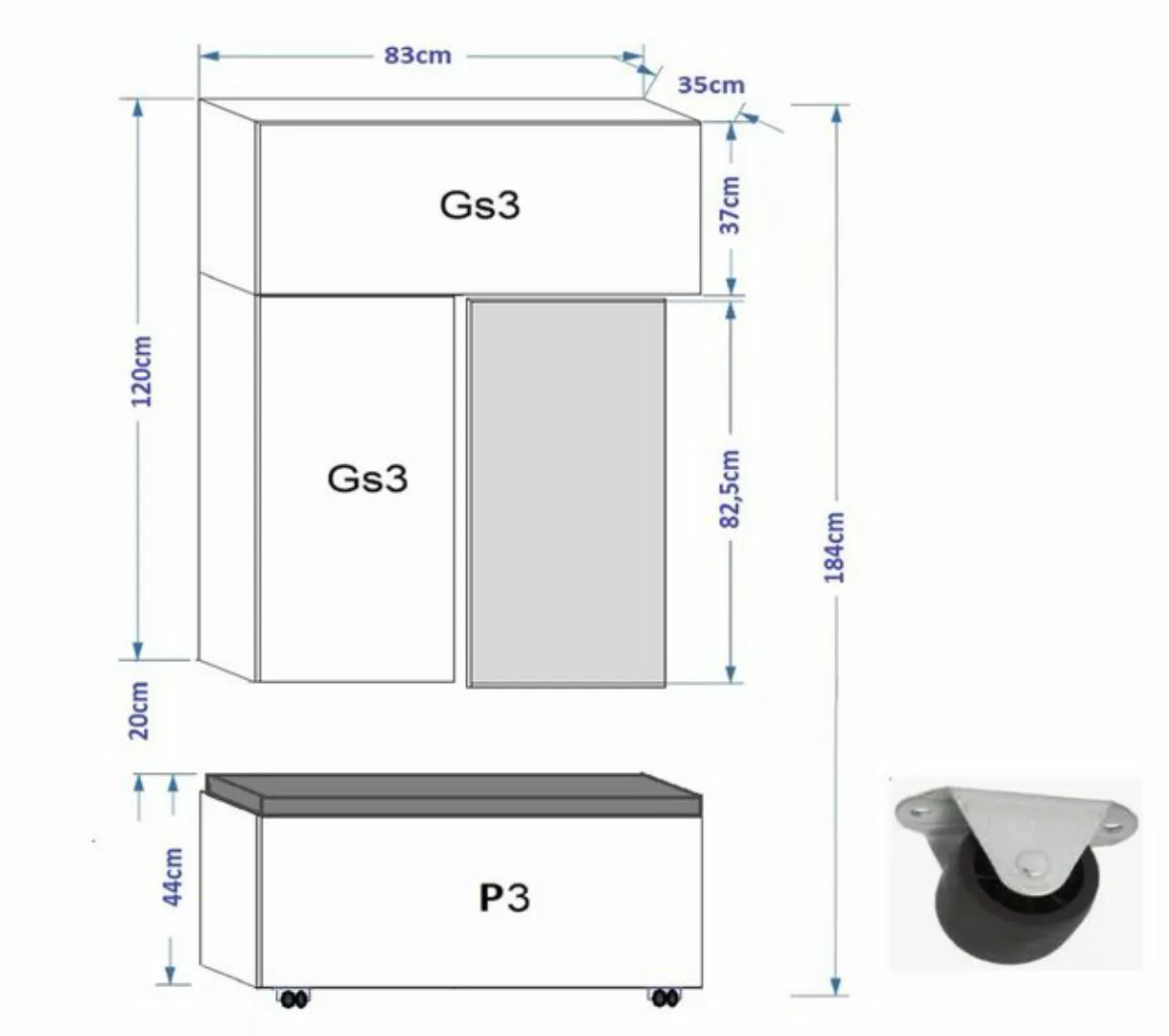 ROYAL24_MARKT Garderobenschrank Moderne Garderoben: Exquisite Materialien ( günstig online kaufen