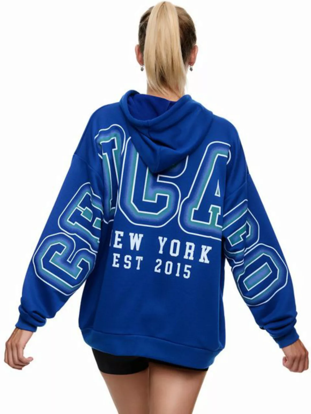 Worldclassca Hoodie Worldclassca Oversized CHICAGO Hoodie Kapuzenpullover S günstig online kaufen