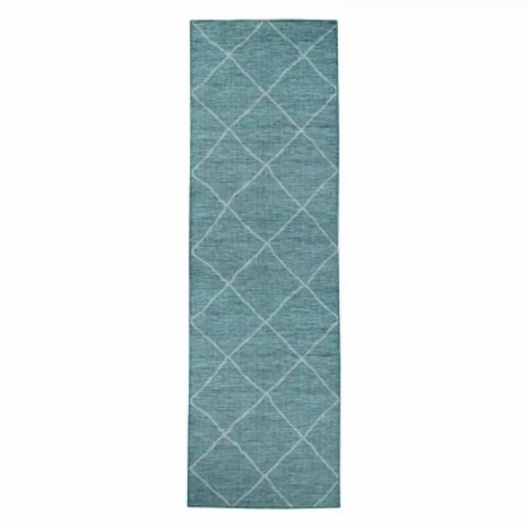 carpet city® Teppich Palm 3073 Blau/ Rosa blau/lila Gr. 200 x 200 günstig online kaufen