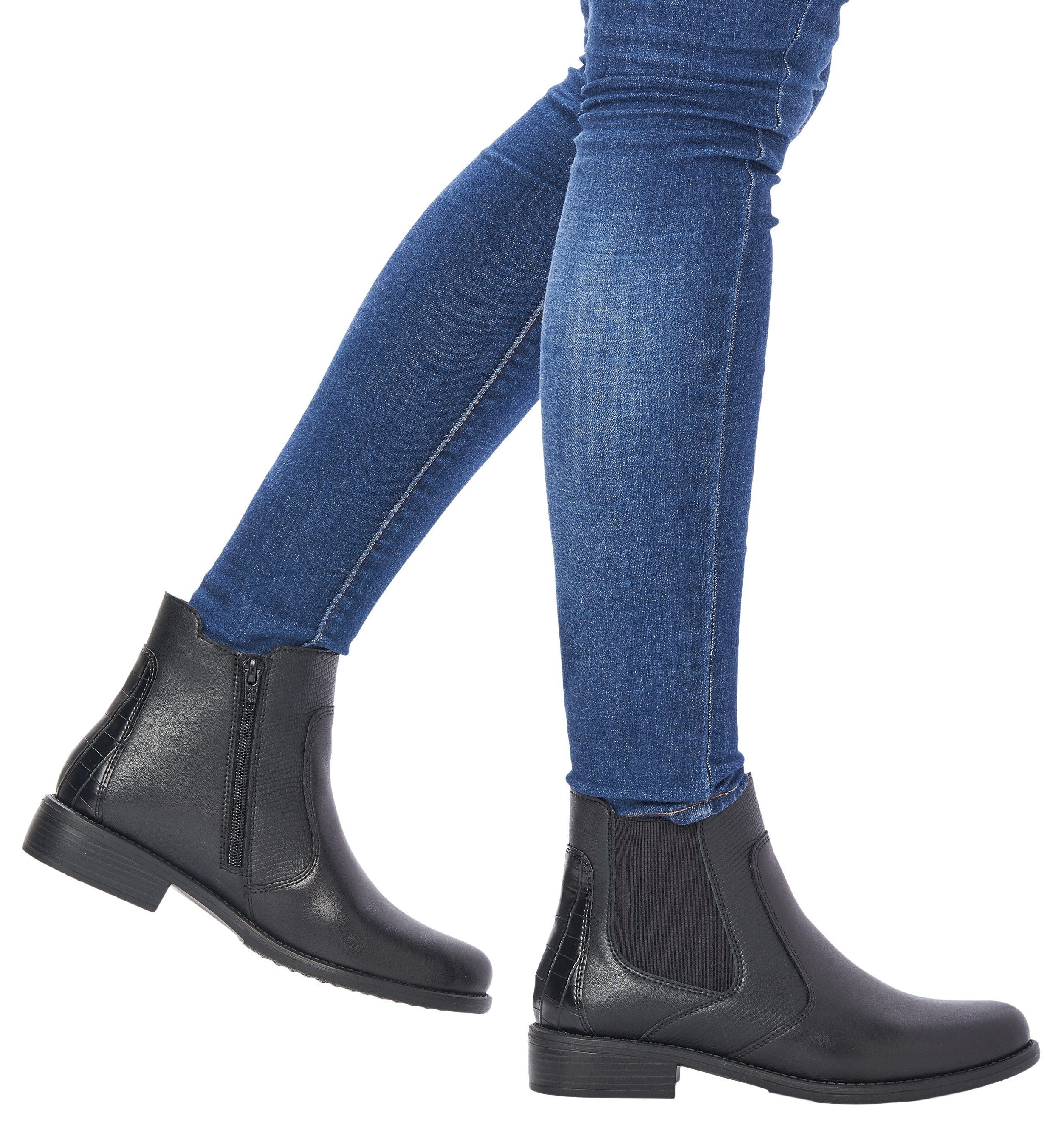 Remonte Chelseaboots, Blockabsatz, Stiefelette, Businesschuh, Besätze günstig online kaufen