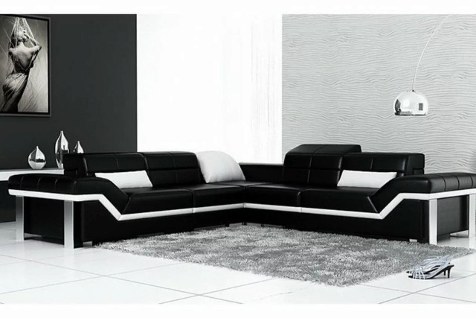 JVmoebel Ecksofa, Ledersofa L-Form Couch Wohnlandschaft Ecksofa Garnitur günstig online kaufen