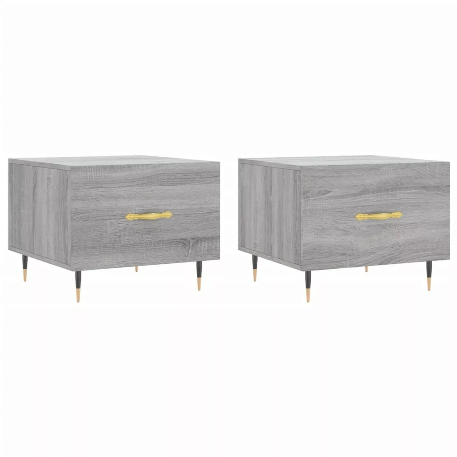 vidaXL Couchtische 2 Stk. Grau Sonoma 50x50x40 cm Holzwerkstoff Modell 6 günstig online kaufen