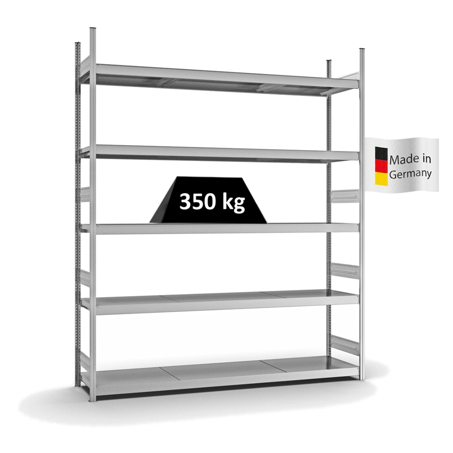 PROREGAL Weitspannregal Stecksystem T-Profil Grundregal HxBxT 300x250x50 cm günstig online kaufen