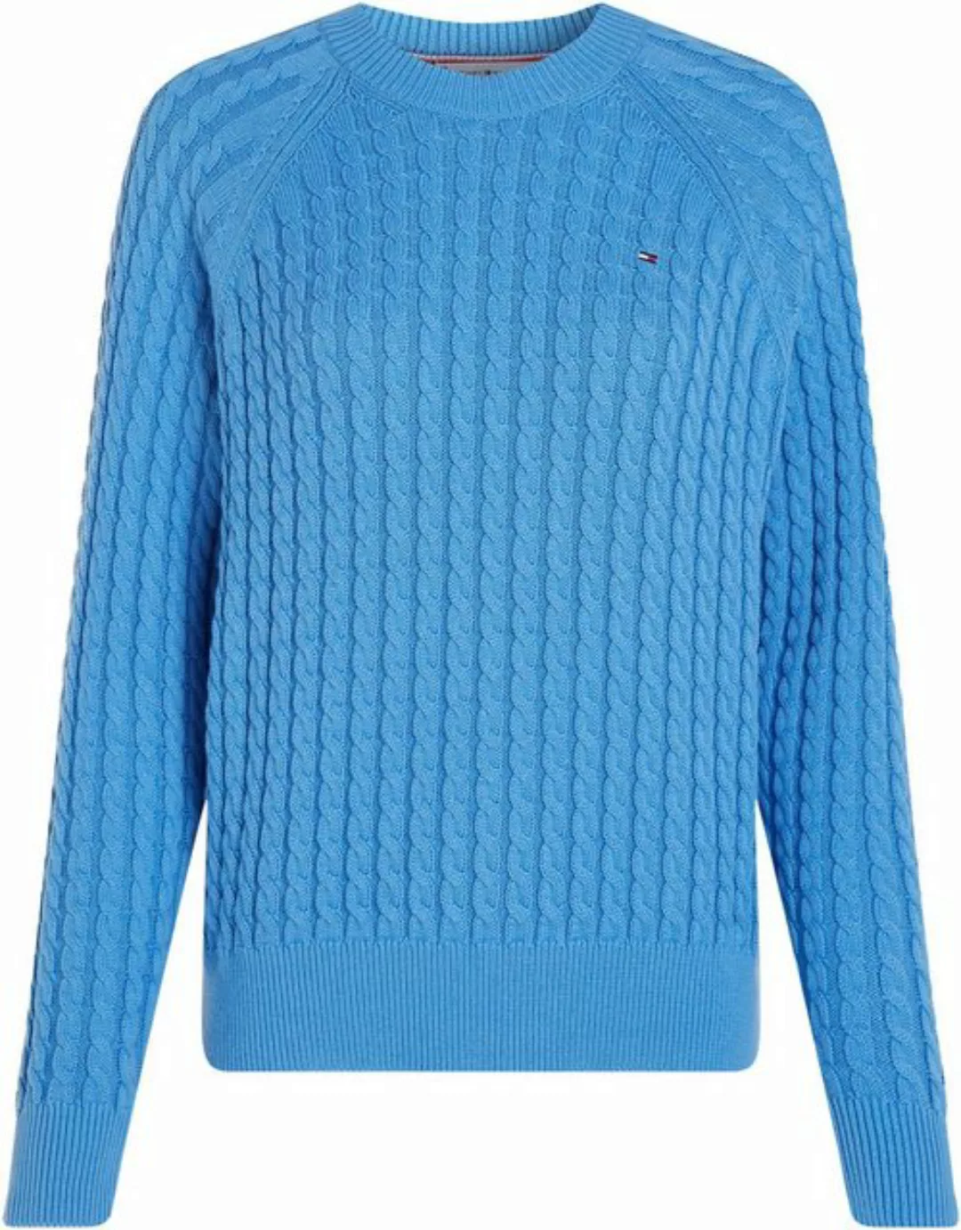 Tommy Hilfiger Rundhalspullover CO CABLE C-NK SWEATER mit Zopfmuster günstig online kaufen