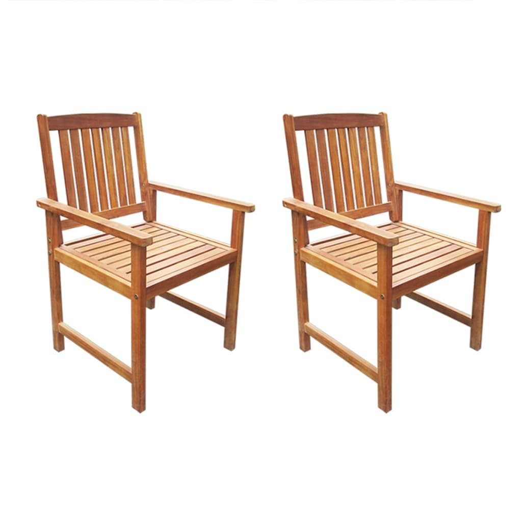 Gartenstühle 2 Stk. Massivholz Akazie Braun günstig online kaufen
