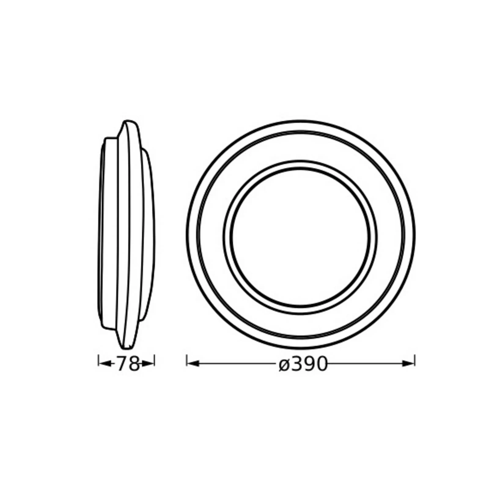 OSRAM LED-Deckenleuchte ORBIS BERLIN, silber, Ø 39 cm Metall günstig online kaufen