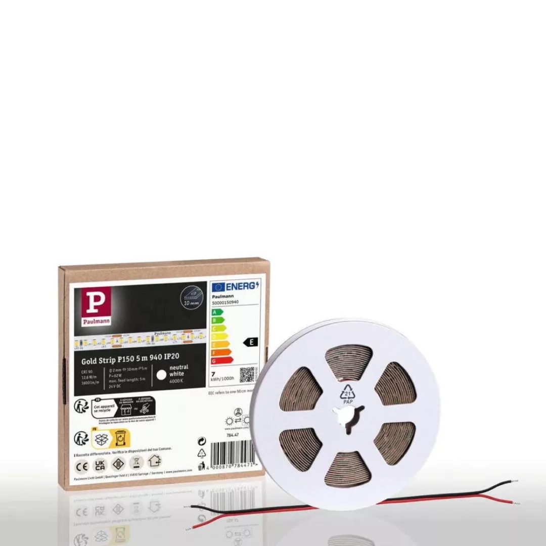 Paulmann "Pro Strip LED Strip Gold P150 940 5m 62W 1600lm/m 160 LEDs/m 4000 günstig online kaufen