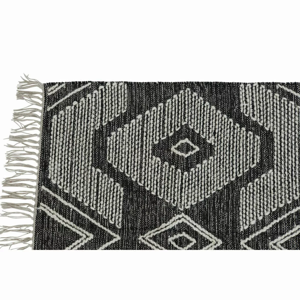 Teppich Dkd Home Decor Weiß Schwarz Baumwolle (120 X 180 X 1 Cm) günstig online kaufen