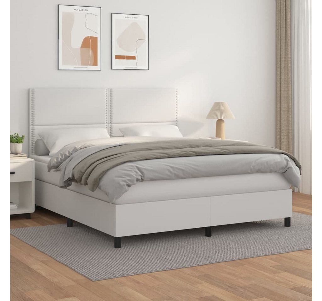 vidaXL Boxspringbett Bett Boxspringbett mit Matratze Kunstleder (160 x 200 günstig online kaufen