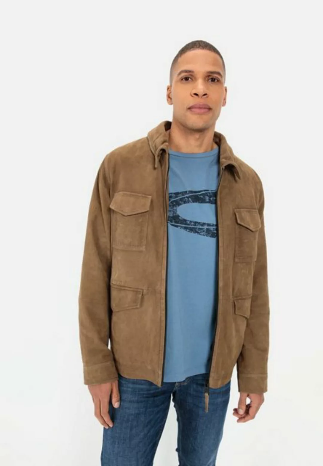 camel active Lederjacke mit Liegekragen günstig online kaufen