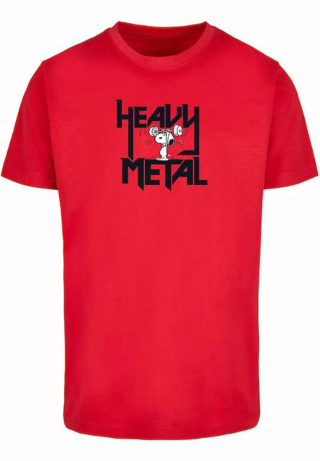 Merchcode T-Shirt Merchcode Herren Peanuts - Heavy Metal T-Shirt Round Neck günstig online kaufen