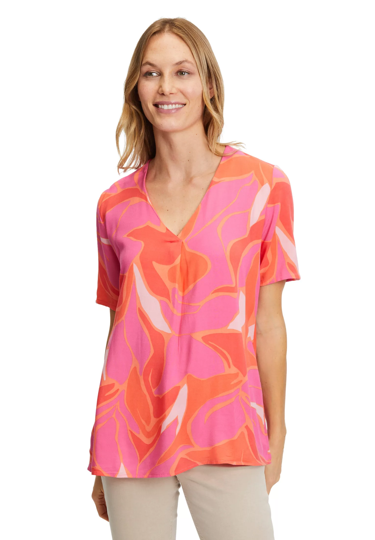 Betty Barclay Schlupfbluse "Betty Barclay Tunika-Bluse mit V-Ausschnitt" günstig online kaufen