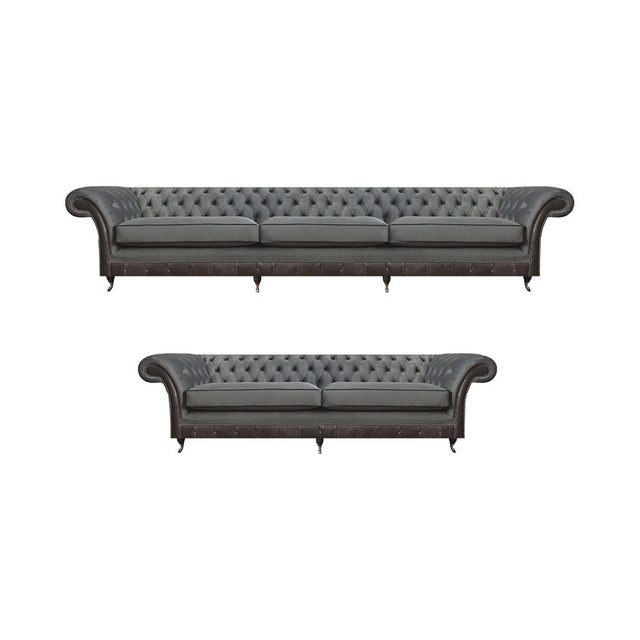 JVmoebel Chesterfield-Sofa Garnitur 2x Sofas Polstermöbel Komplett Möbel Ei günstig online kaufen