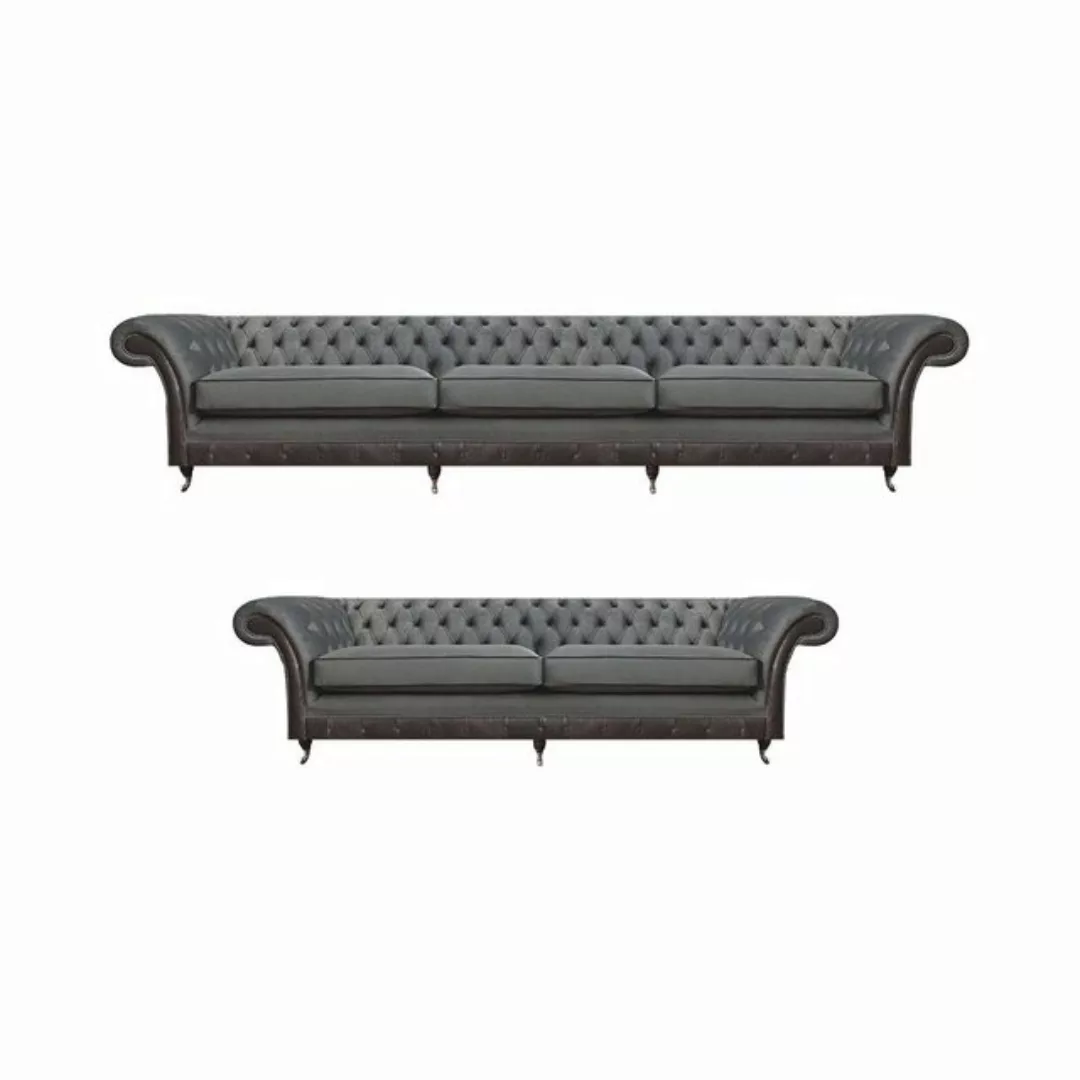 JVmoebel Chesterfield-Sofa Garnitur 2x Sofas Polstermöbel Komplett Möbel Ei günstig online kaufen