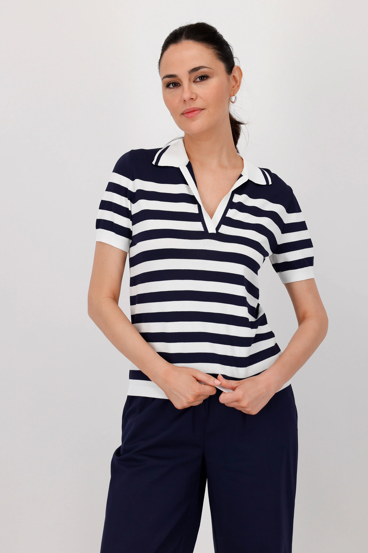 Monari Polokragenpullover, mit Streifen günstig online kaufen