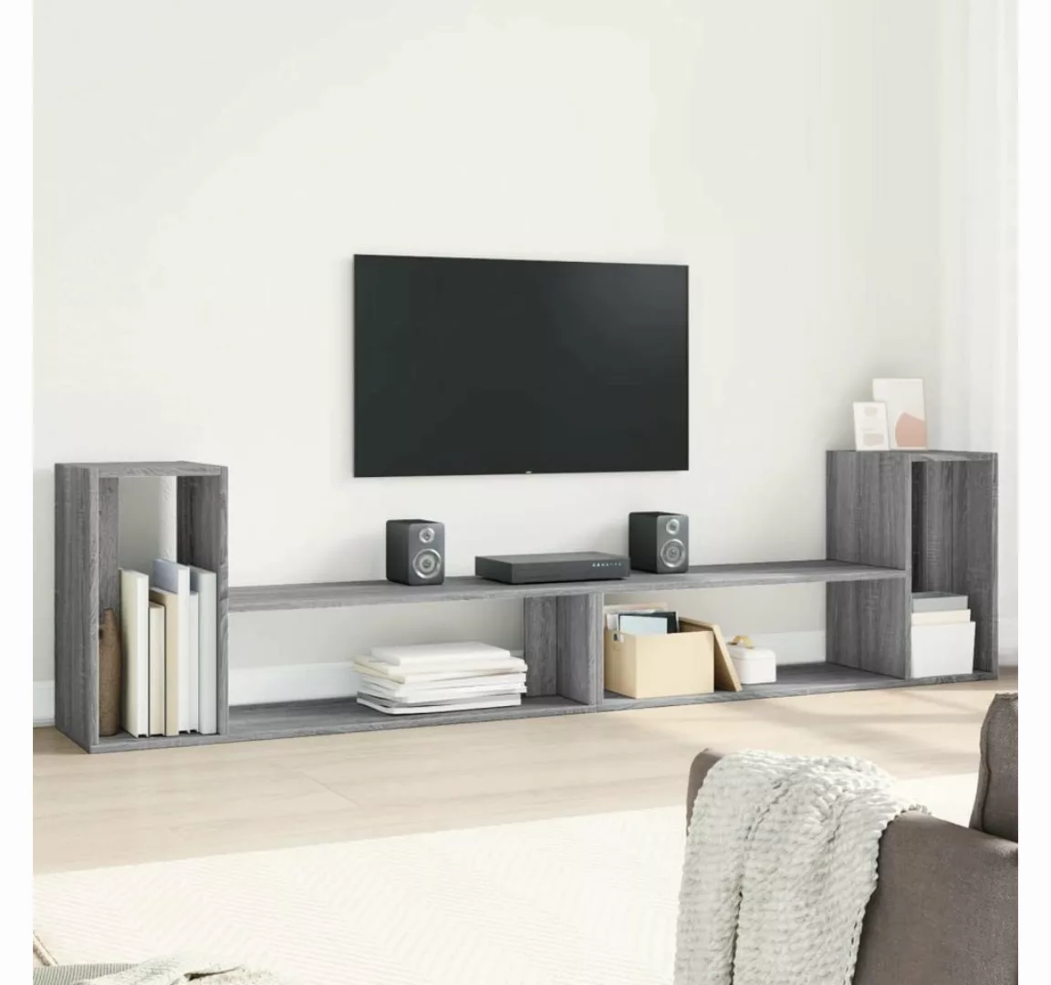vidaXL TV-Schrank TV-Schränke 2 Stk. Grau Sonoma 100x30x50 cm Holzwerkstoff günstig online kaufen