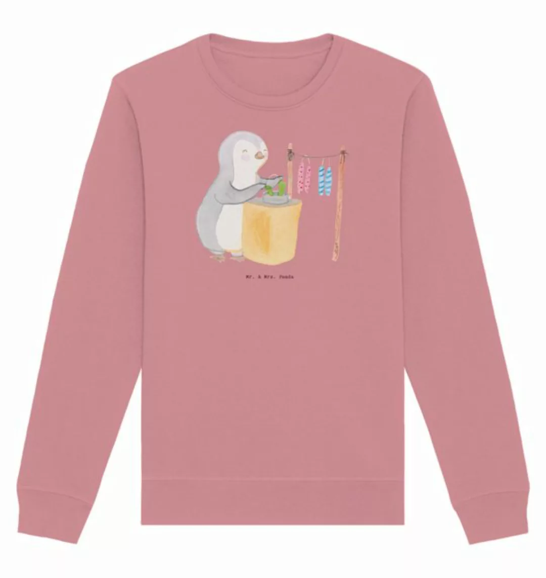 Mr. & Mrs. Panda Longpullover Größe XL Pinguin Kerzenziehen - Canyon Pink - günstig online kaufen