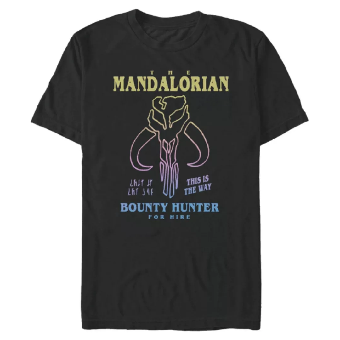 Star Wars - The Mandalorian - Bounty Hunter Symbol Drawn - Männer T-Shirt günstig online kaufen