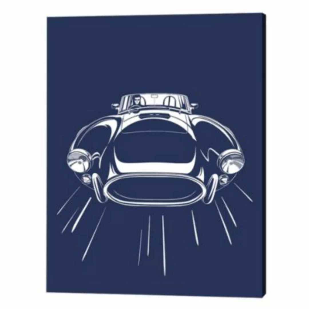 Milan Moon Wandbild Sportwagen weiß Gr. 40 x 50 günstig online kaufen