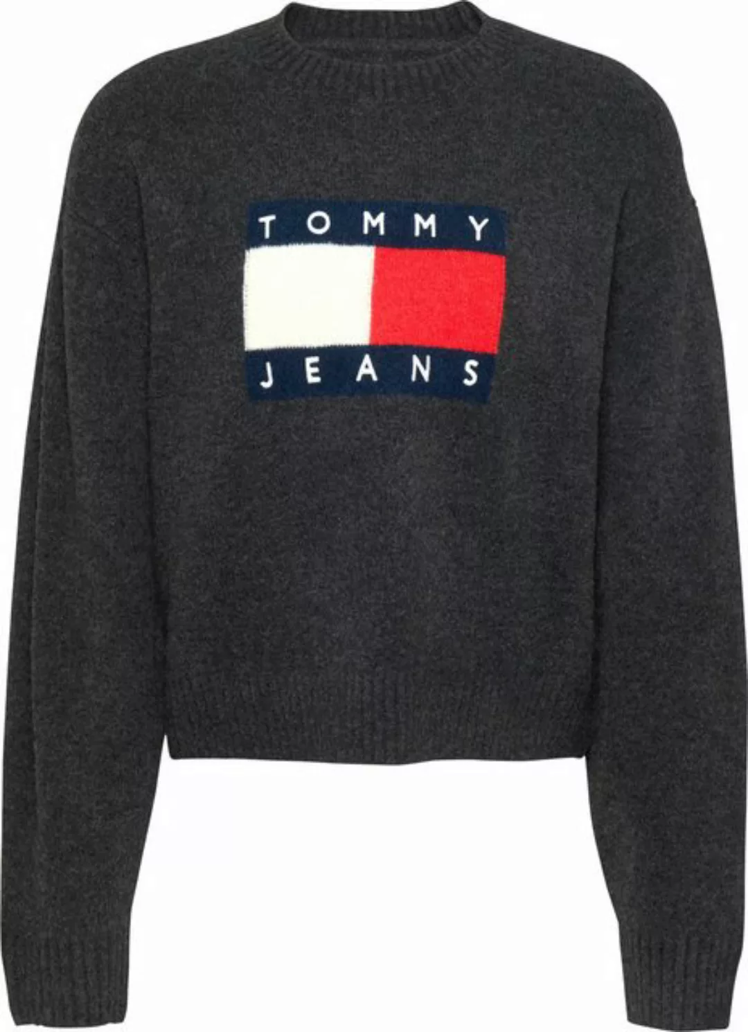 Tommy Jeans Strickpullover TJW MELANGE FLAG SWEATER EXT in melierter Optik, günstig online kaufen