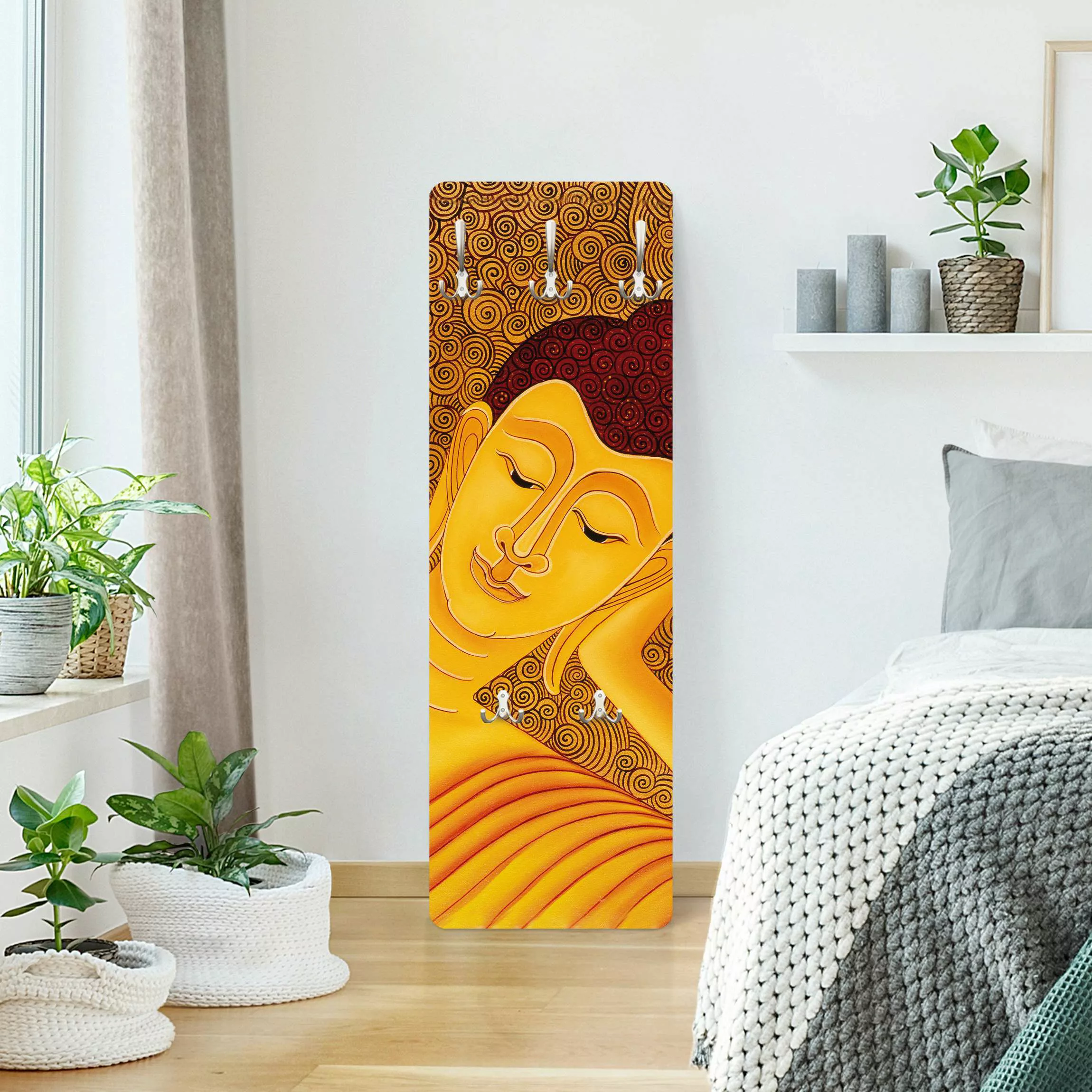 Wandgarderobe Holzpaneel Shanghai Buddha günstig online kaufen