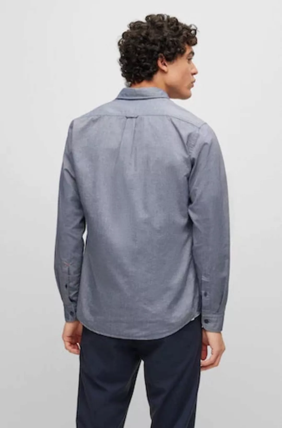 BOSS ORANGE Langarmshirt Rickert (1-tlg) mit Label-Stickerei auf der Brust günstig online kaufen