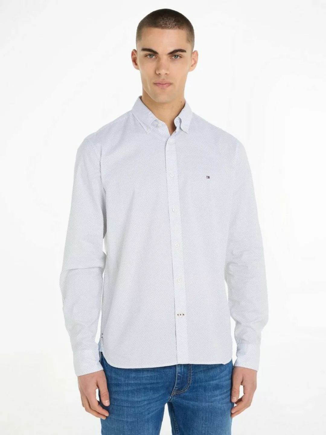 Tommy Hilfiger Langarmhemd FLEX MINI PRINT SF SHIRT günstig online kaufen