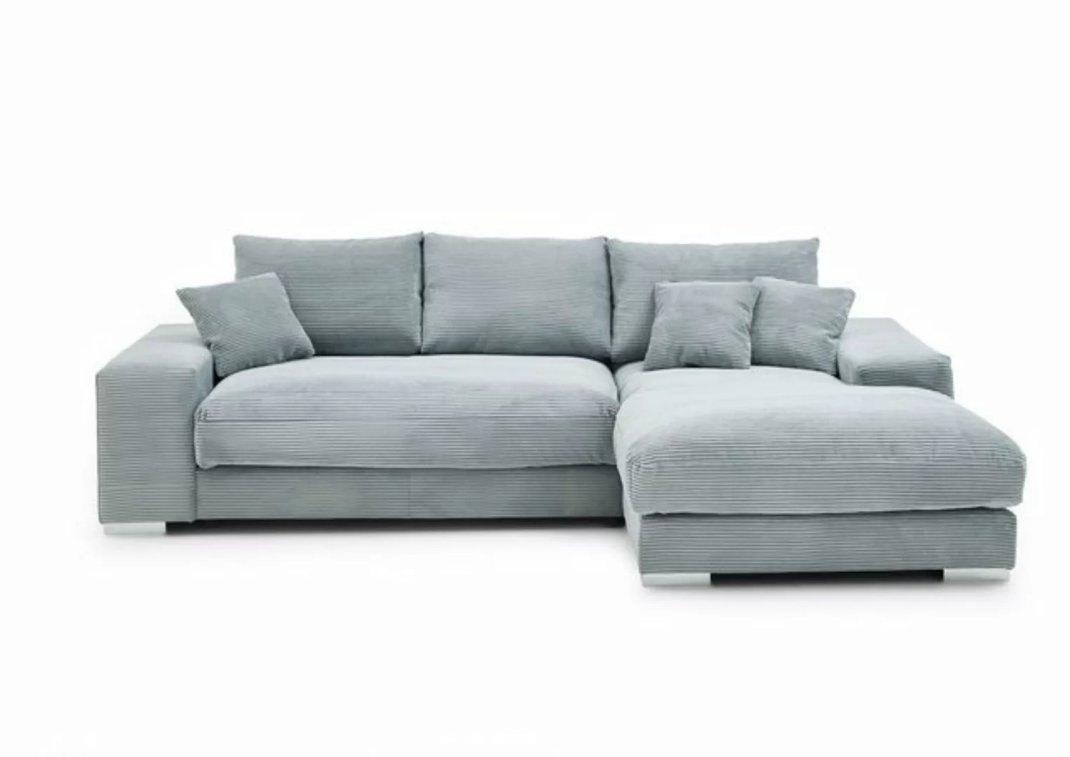 freiraum Wohnlandschaft Siward, Daune, 6 Kissen, Bezug in Cord mint - 285x9 günstig online kaufen