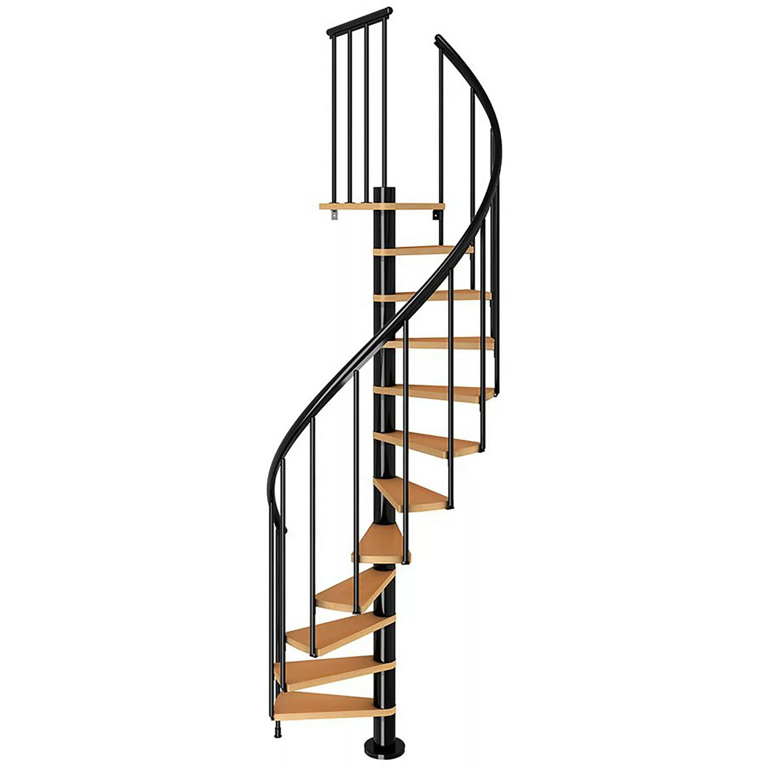 Dolle Spindeltreppe Calgary Ø 140 cm Buchenfurnier Geländer Anthrazit FSC günstig online kaufen