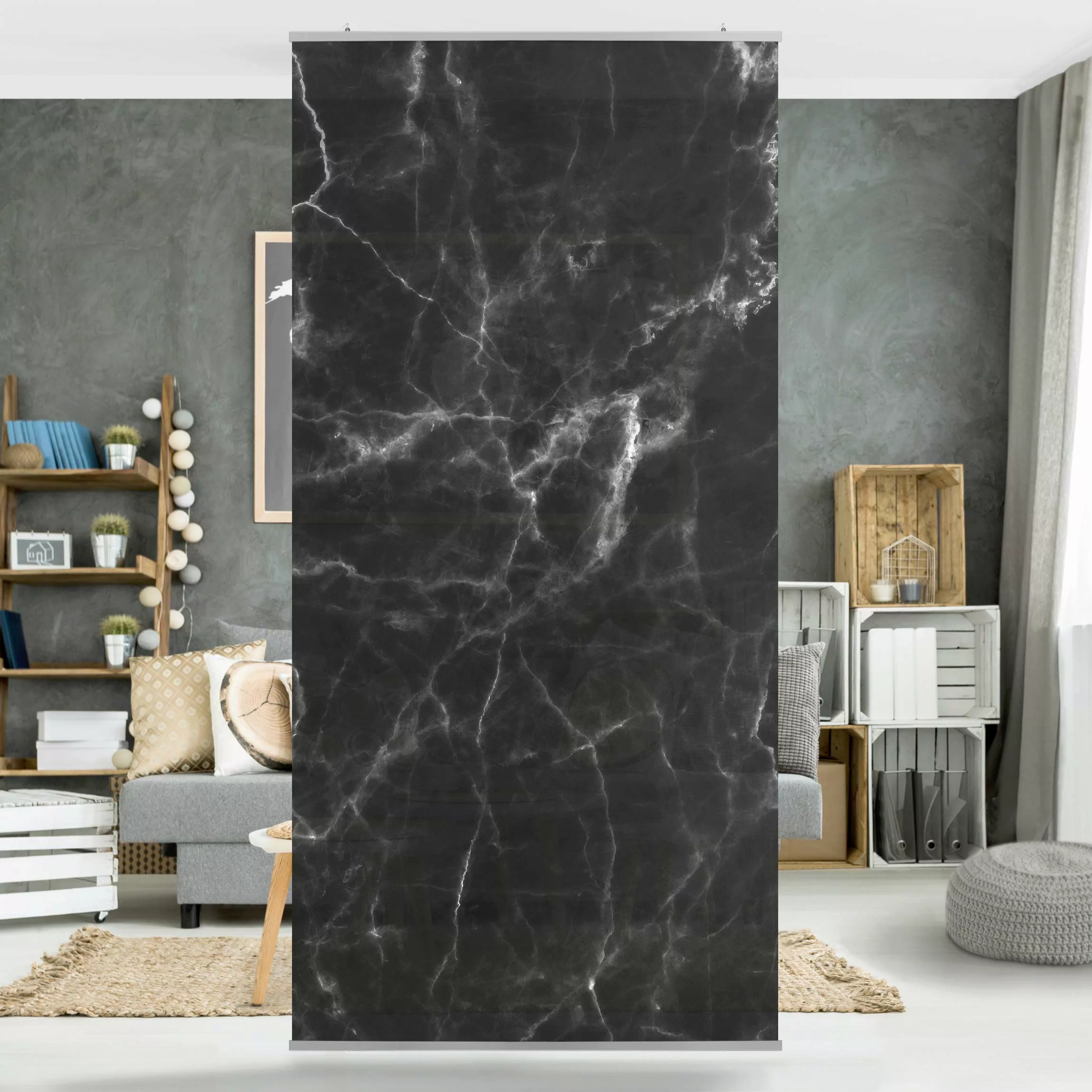 Raumteiler Steinoptik Nero Carrara günstig online kaufen