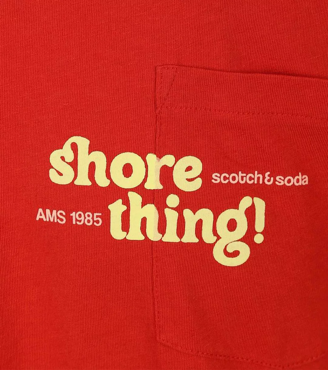 Scotch & Soda T-Shirt Artwork Rot - Größe XL günstig online kaufen