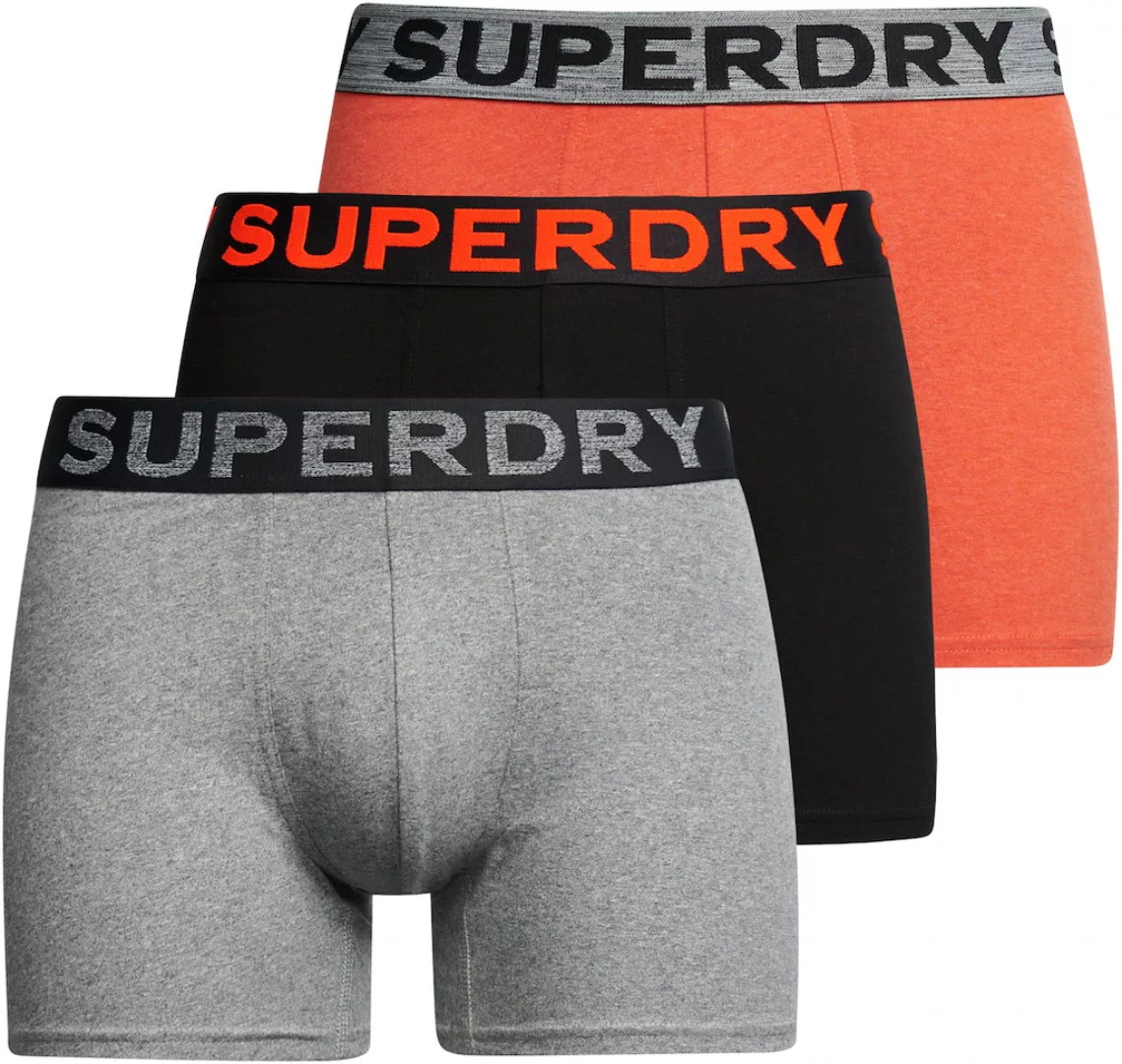 Superdry 3-er Set Boxer Briefs Schwarz, Orange & Grau günstig online kaufen