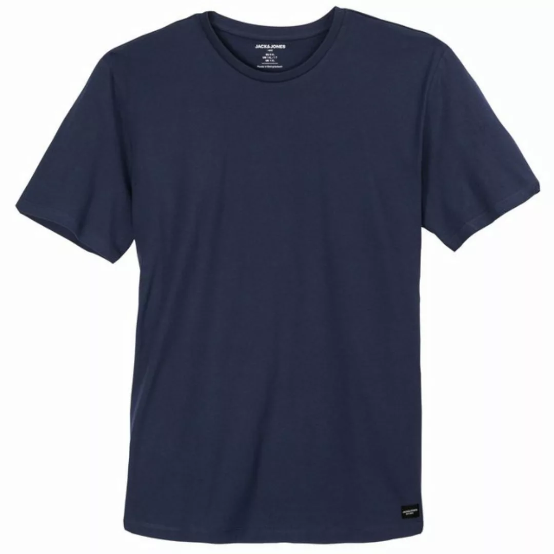 Jack & Jones Rundhalsshirt Große Größen Herren Basic T-Shirt navy Jack&Jone günstig online kaufen