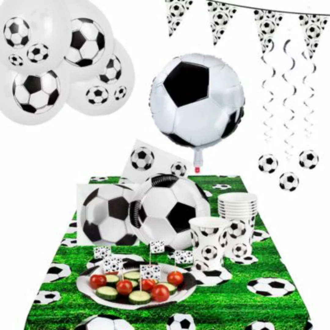 METAMORPH Fussball Party Deko Set 60-teilig weiß günstig online kaufen