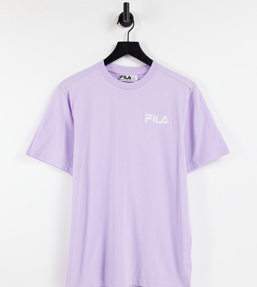 Fila – T-Shirt mit kleinem Logo in Pastelllila, exklusiv bei ASOS günstig online kaufen
