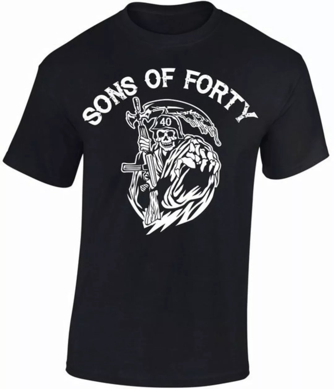 Baddery Print-Shirt Geburtstagsgeschenk für Biker - 40 Jahre: "Sons of Fort günstig online kaufen