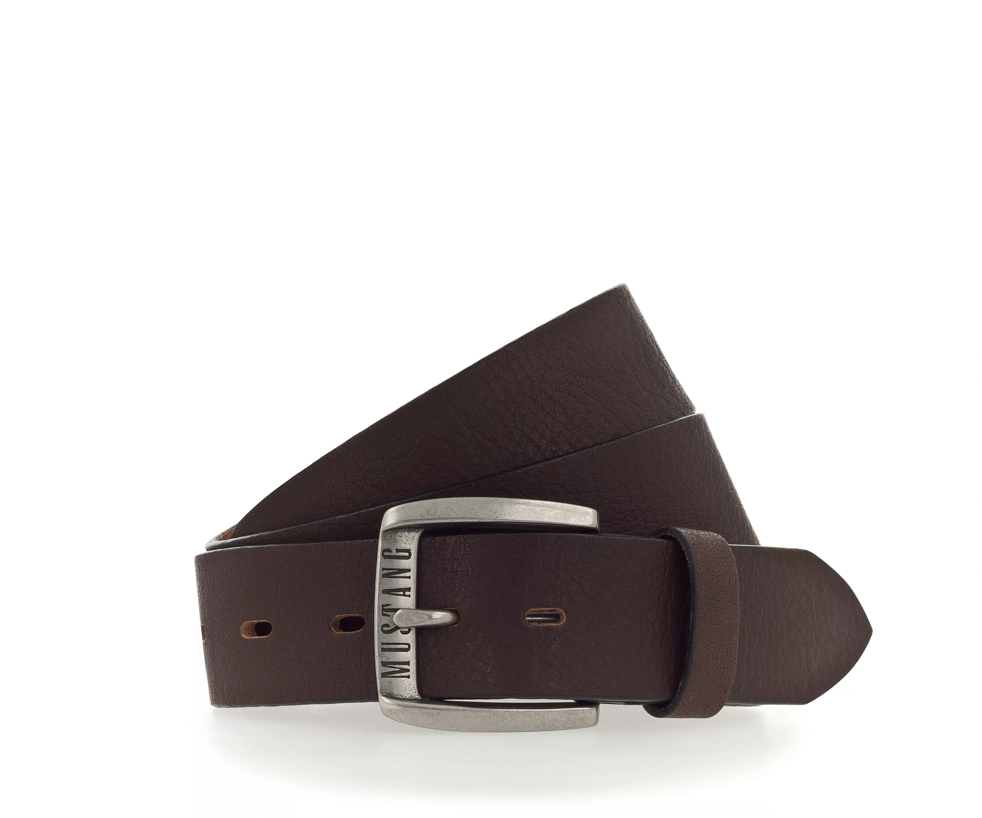 MUSTANG Ledergürtel, Genarbtes Vollleder mit Glanz, 4 cm günstig online kaufen