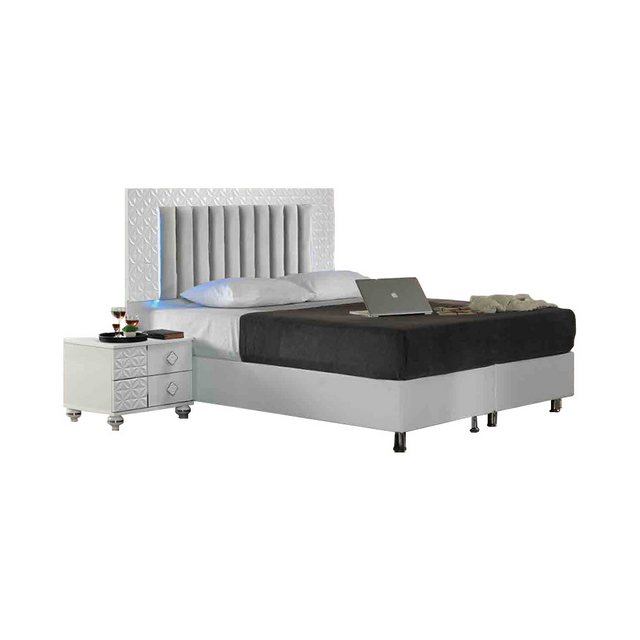 JVmoebel Bett Doppelbett Bettrahmen Schlafzimmerbett Bett Grau Betten (1-tl günstig online kaufen