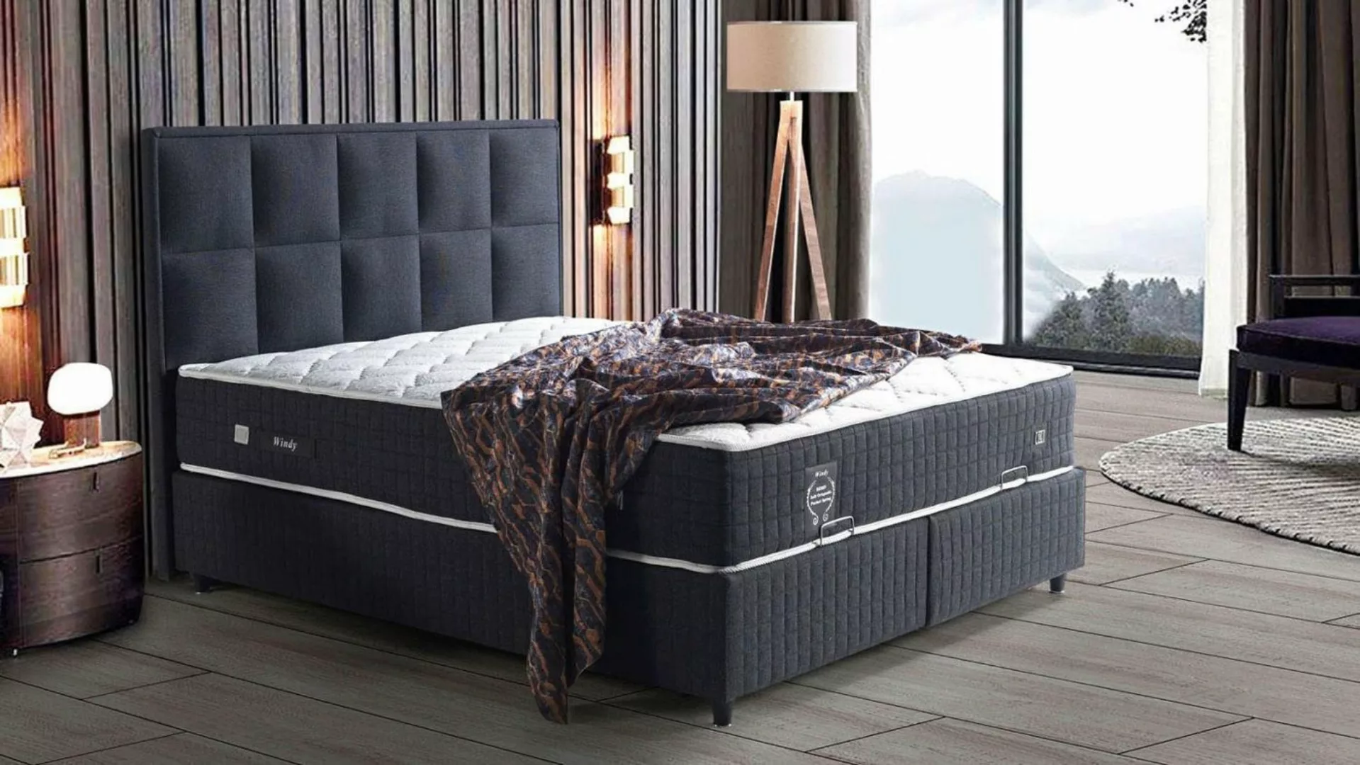 JVmoebel Bett Designer Doppelbett Holz Designer Betten Möbel Schlafzimmer B günstig online kaufen