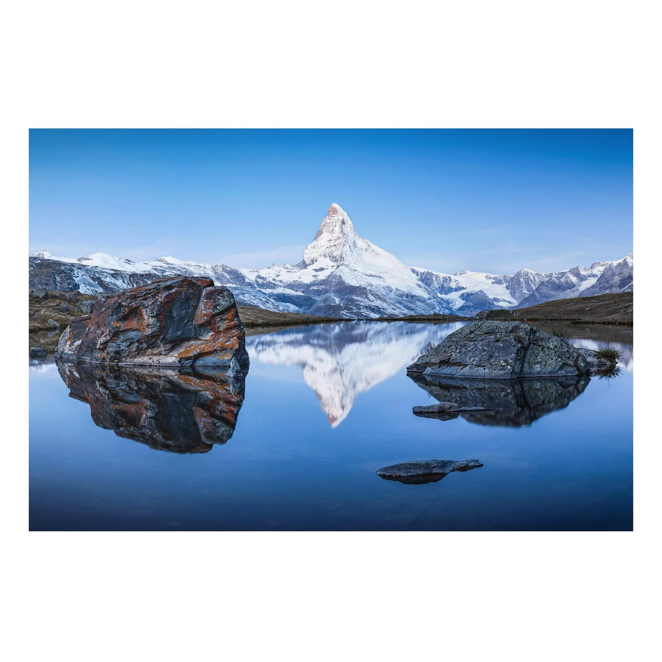 Alu-Dibond Bild Stellisee vor dem Matterhorn günstig online kaufen