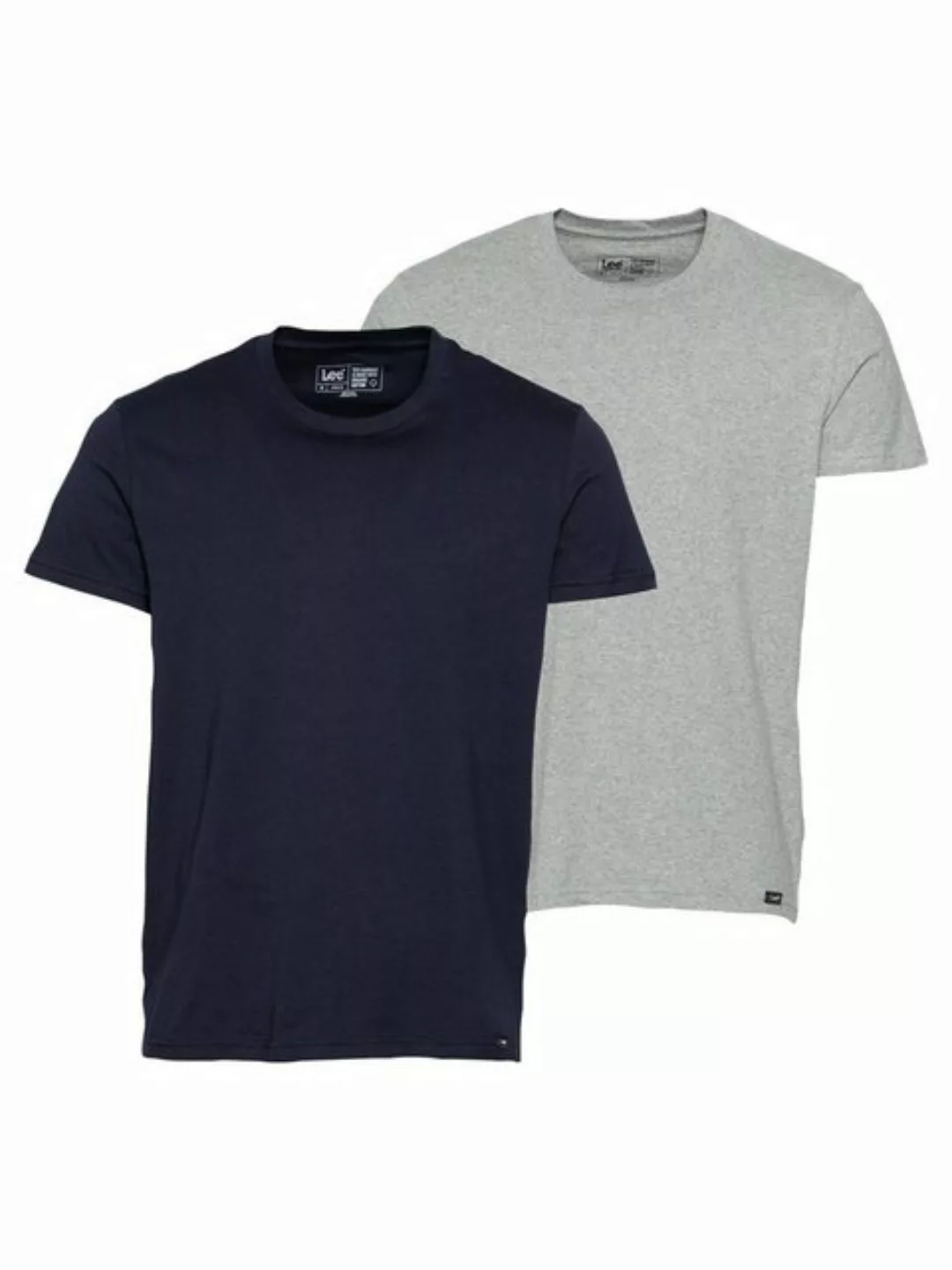 Lee 2 Units Kurzärmeliges T-shirt 2XL Greymele Navy günstig online kaufen