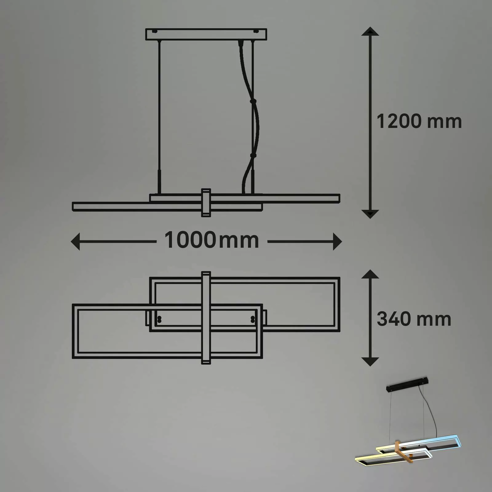 LED-Hängeleuchte 4768015 CCT mit Fernbedienung günstig online kaufen